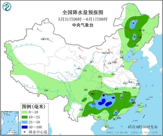 天气|南方降雨一轮接一轮 华北东北有雷雨降温