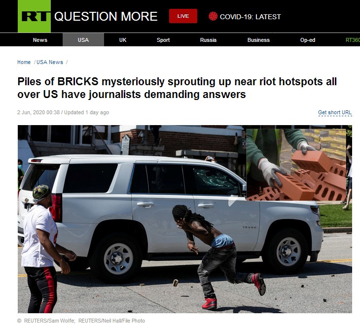 国际|美国至少6城骚乱惊现砖头！谁放的？