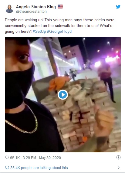 国际|美国至少6城骚乱惊现砖头！谁放的？