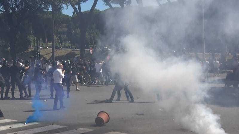 罗马|意大利罗马爆发示威游行 警方拘捕多人
