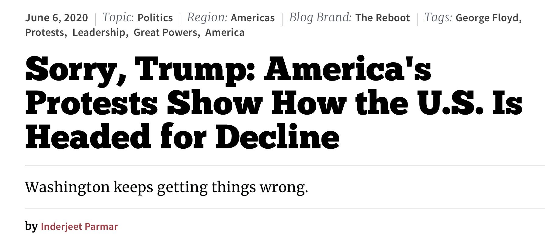 央视新闻|美民调：美国朝着错误的方向前进