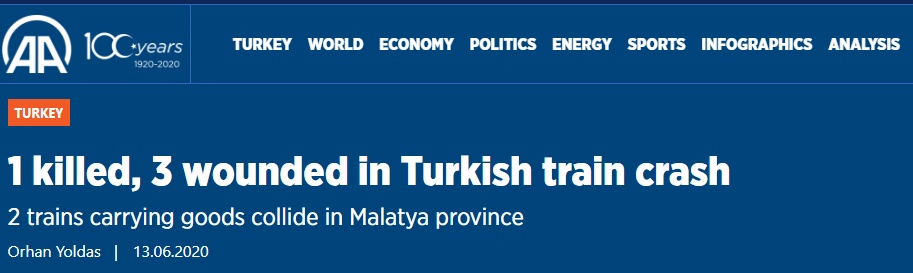 国际社会|土耳其两辆火车相撞，已致1人死亡、3人受伤