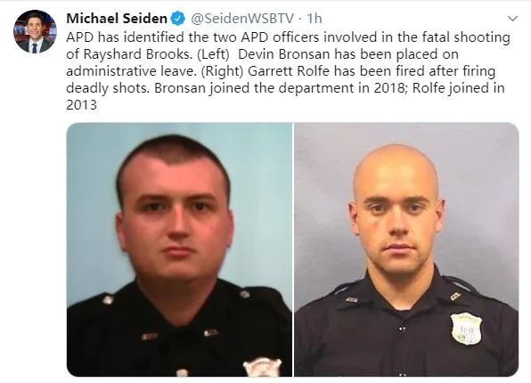 布鲁克斯|美国又一黑人男子被警察射杀！事发地餐厅被纵火，警察局长辞职