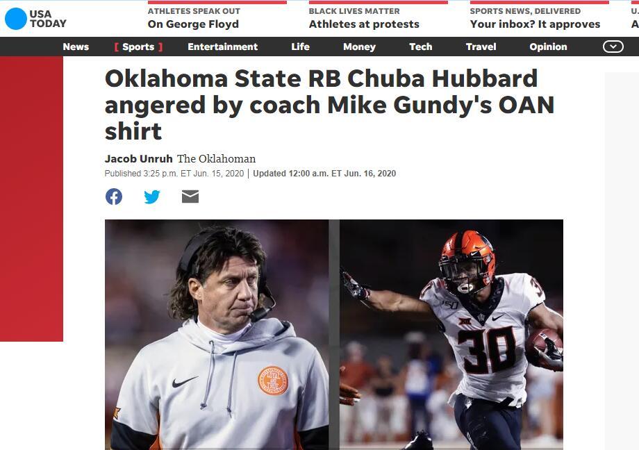 特朗普|美大学一教练穿印有亲特朗普媒体logoT恤惹争议，球员不满：无法容忍