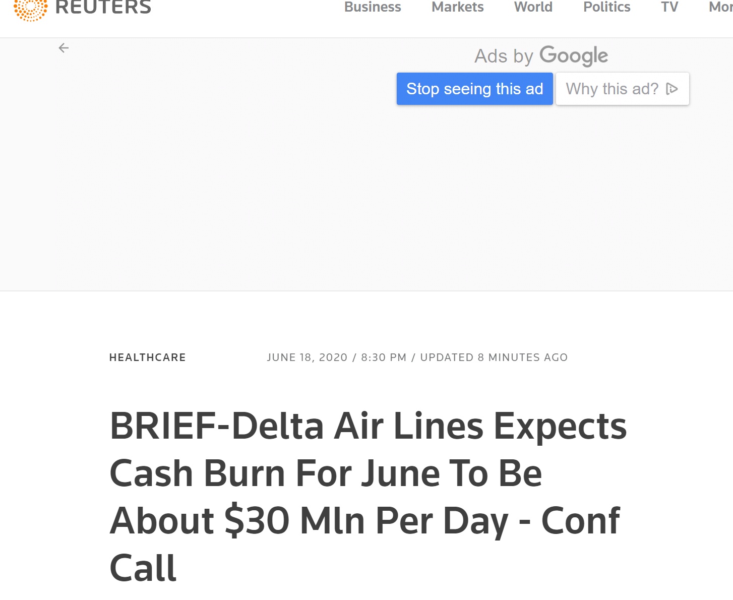 航空|快讯！达美航空：累计约500名员工新冠病毒检测呈阳性，10名员工因新冠去世