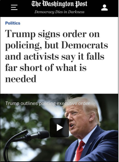 特朗普|特朗普警务改革令＂稀汤寡水＂ 美警民对立死结难解