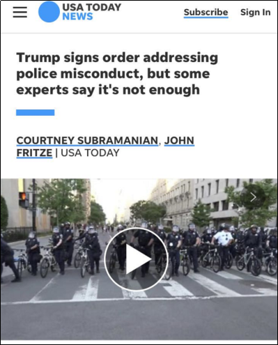 特朗普|特朗普警务改革令＂稀汤寡水＂ 美警民对立死结难解