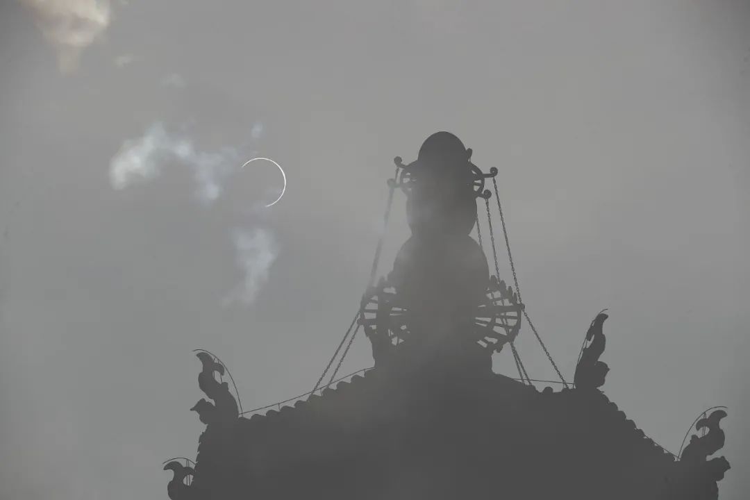 日食|高清大图！金边日食高光时刻