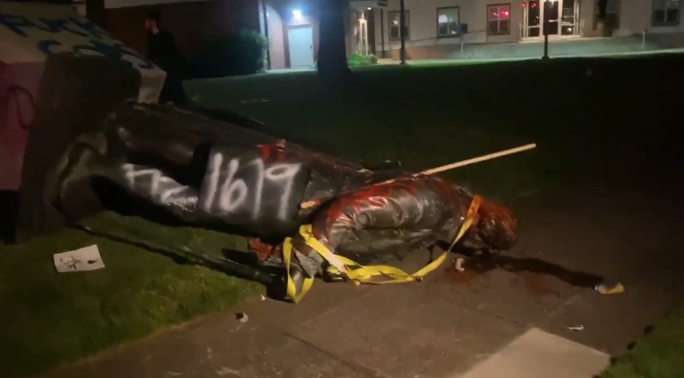 格兰特|美前总统格兰特雕像被推倒 曾率北方军队推翻奴隶制