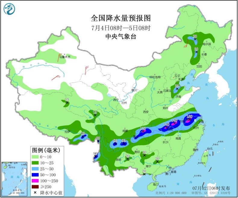 中国气象局|华北降雨来袭警惕强对流 4日南方新一轮暴雨再现