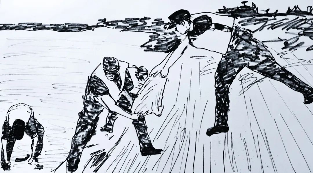 武警|感人画作，献给一线抗洪勇士