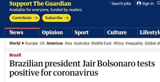 口罩|博索纳罗采访时自曝阳性，接着当着记者面摘下口罩：让你们看看我的脸，我很好