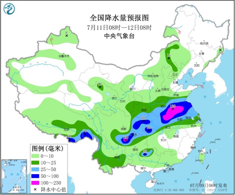 中国气象局|南方雨带摆动多变 华北地区多阵雨