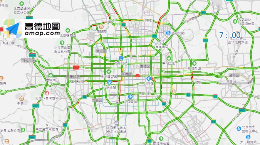交通|北京早晚高峰交通流量回升，一些医院周边车流集中