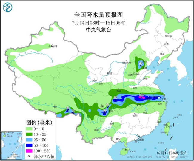 中国气象局|南方强降雨稍有减弱 华北和西北地区东部雨水多