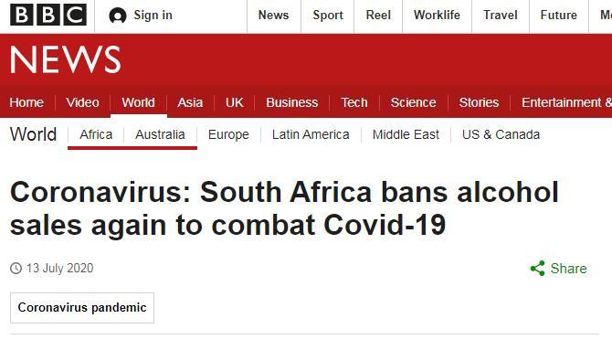 【禁酒令】南非确诊超过27万例，总统宣布再次实施“禁酒令”