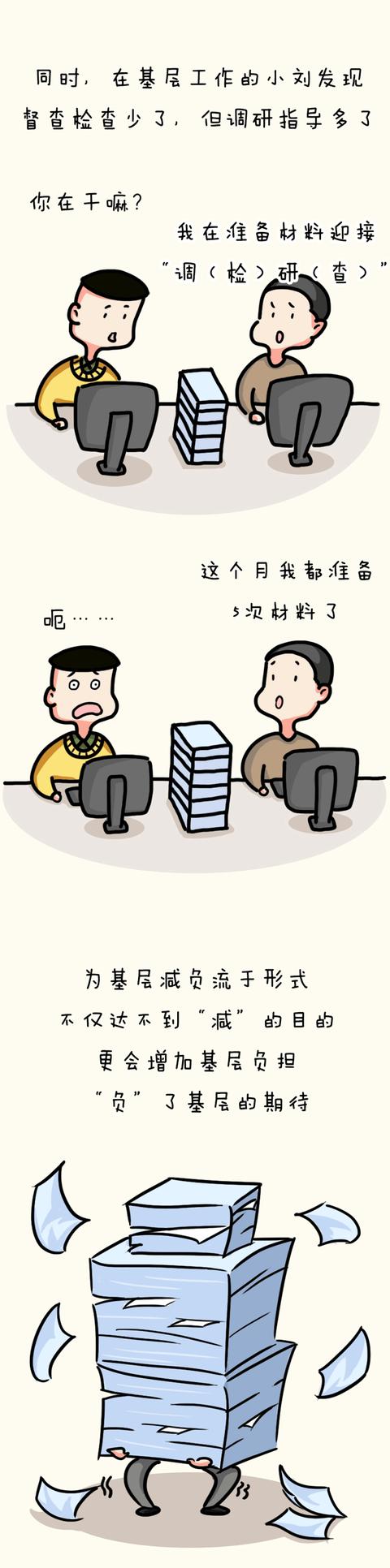 漫画|漫画说纪丨落实为基层减负部署流于形式 增加基层负担 不可以