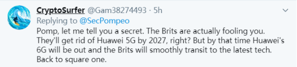 华为|蓬佩奥“欢迎”英国禁华为，他们出动了！
