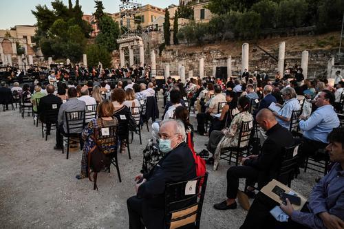 雅典|希腊雅典古罗马市集遗址前响起音乐声……