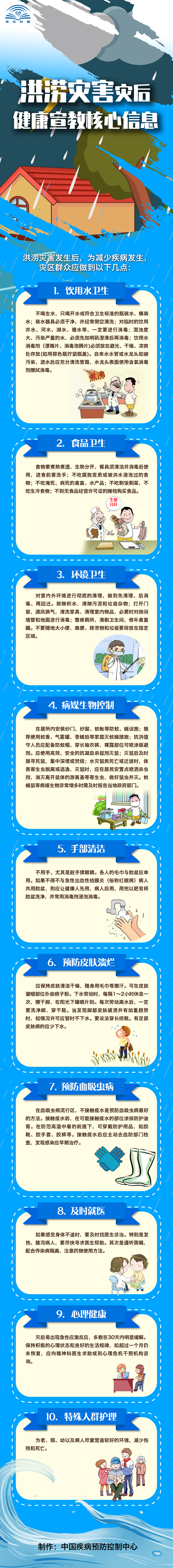 时政|洪涝灾害灾后健康宣教核心信息
