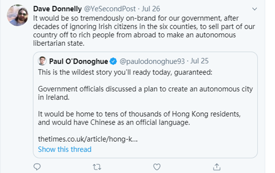 港独分子|“港独”分子想在爱尔兰买地“建城”，但爱尔兰并不傻