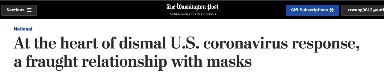 疫情|美国口罩问题依然纠缠不清 专家:这可能是美国最大的疫情应对失误