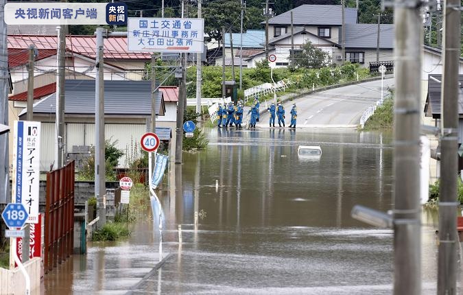 央视新闻|大雨致日本山形县超过500栋住宅被水淹