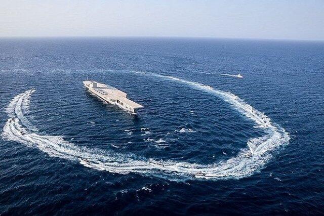 军事|伊朗在霍尔木兹海峡大规模军演美军基地保持高度警惕
