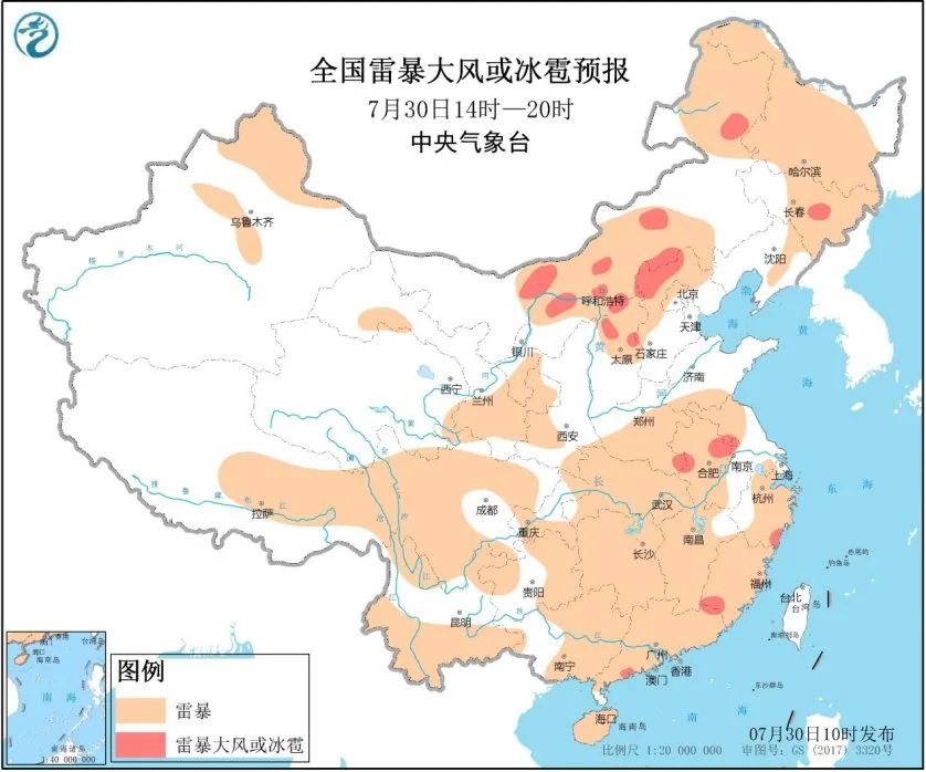 中国气象局|北方对流性降水“遍地开花”！南方高温“迂回攀升”