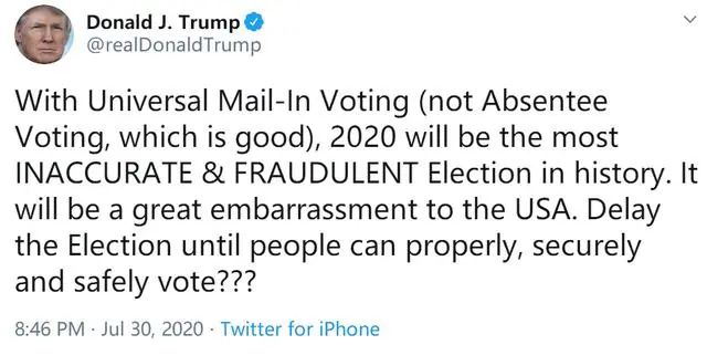 中国网|提议推迟美国大选？特朗普又改口了