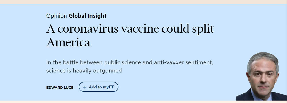 科学|英媒:新冠疫情撕裂美国社会,特朗普加深美国人对科学的不信任
