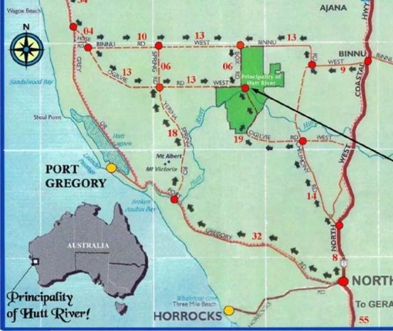 赫特河公国地图据美国媒体报道,赫特河公国位在西澳洲省的省会珀斯以