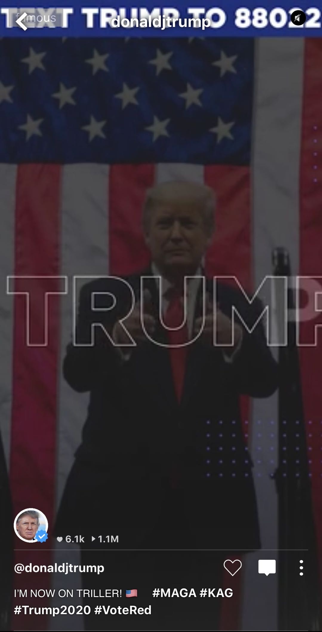 环球网|威胁“封杀”TikTok之际，美媒发现：特朗普入驻其竞品Triller平台！