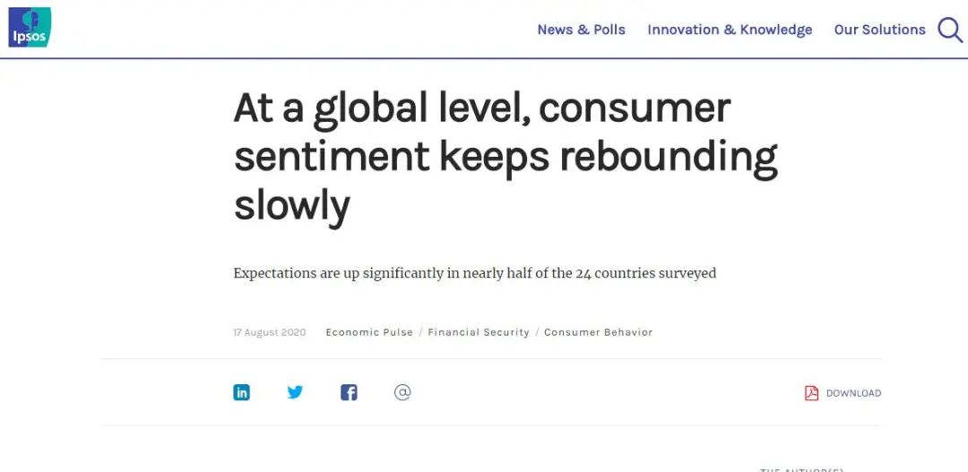 消费者信心指数|中国排第一