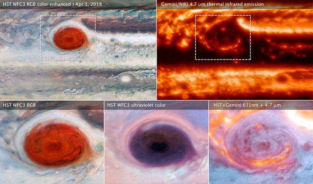 木星|太空望远镜和宇宙飞船联合探测木星大气层深处