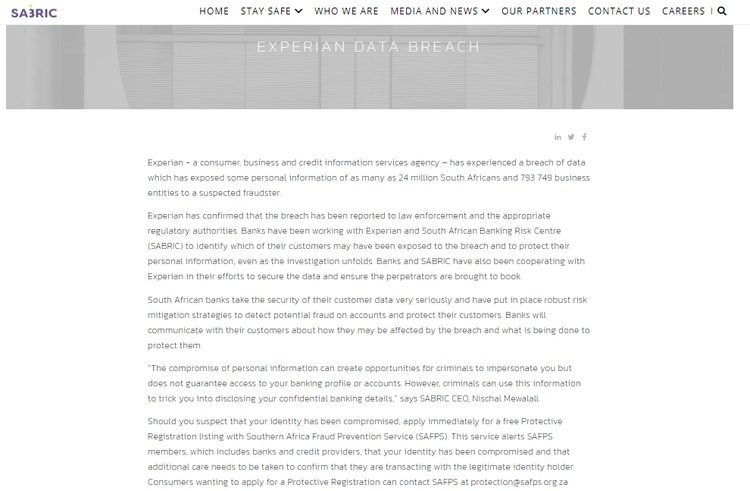 银行|南非出现重大数据泄露事故 多达2400万人的个人信息被窃取