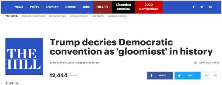 特朗普|“最黑暗、最愤怒、最悲观”，特朗普果然迅速跟评！