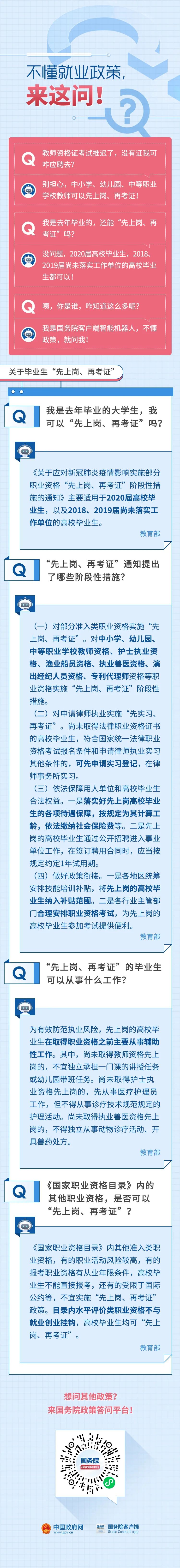 机器人|机器人，我毕业了，可是还没拿到教师资格证，能先工作吗？