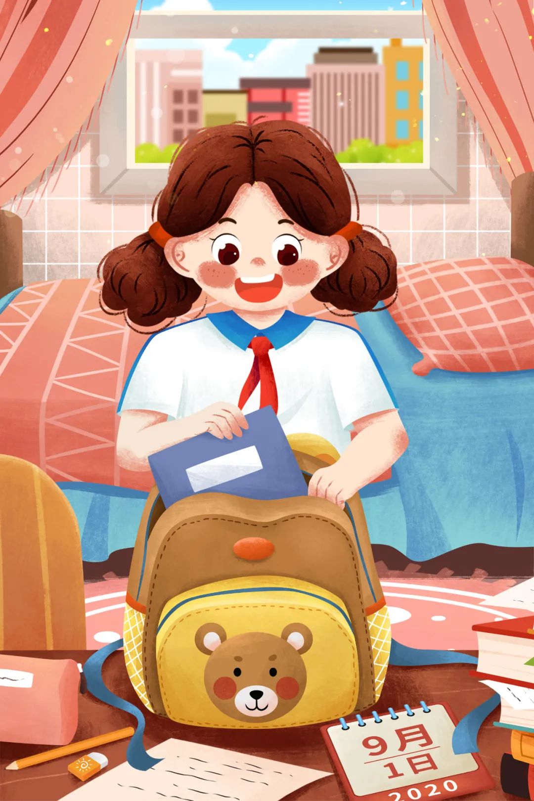 开学了|啥家庭啊，开学买书包都千挑万选的！