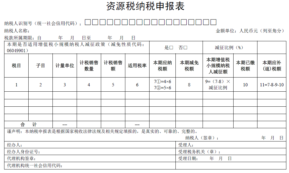 资源税|申报马上要用！资源税纳税申报表修订