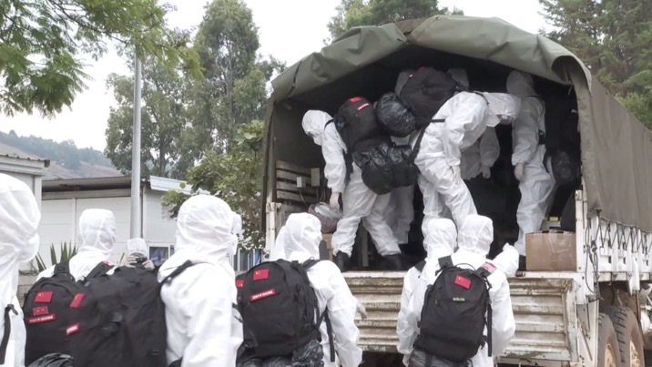 军事|中国赴刚果(金)第23批维和部队第一梯队启程回国