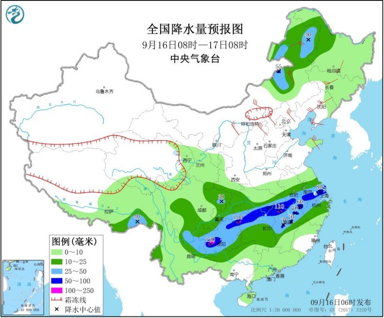 天气|南方强降雨今日达到鼎盛 长江中下游湿凉华南维持闷热