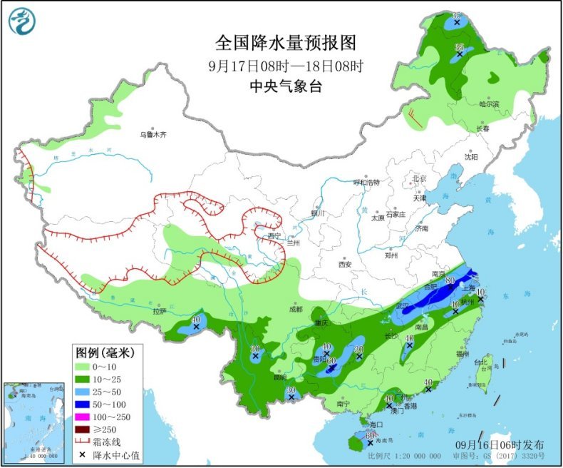 天气|南方强降雨今日达到鼎盛 长江中下游湿凉华南维持闷热