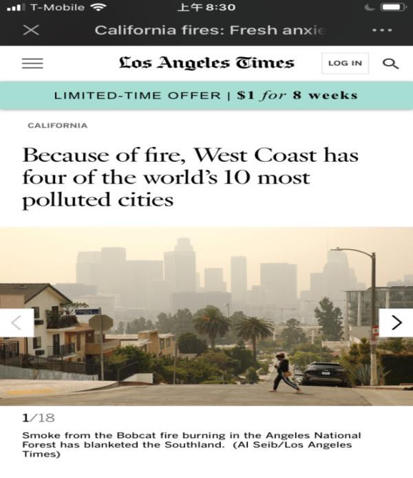 疫情|大火加剧疫情美国面临双重灾难