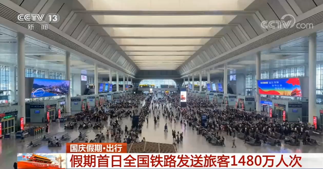 国庆节|【国庆假期·出行】假期首日全国铁路发送旅客1480万人次