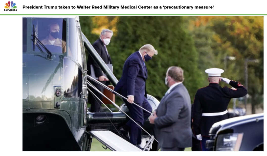 特朗普|出现轻微症状，特朗普入院接受治疗