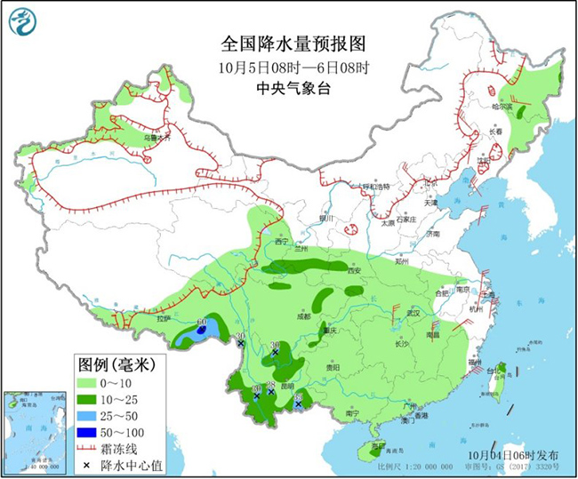 冷空气|冷空气影响我国中东部大部地区 华西及南方大部持续阴雨