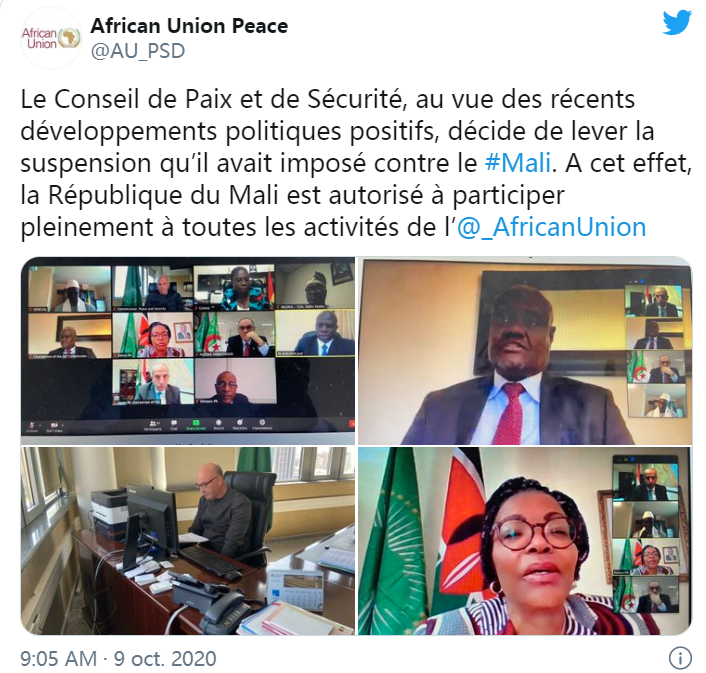 央视新闻|马里被恢复非洲联盟成员国资格