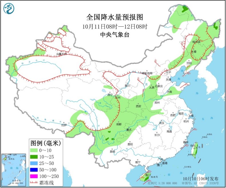 中国气象局|未来三天冷空气将影响北方地区 华西持续阴雨