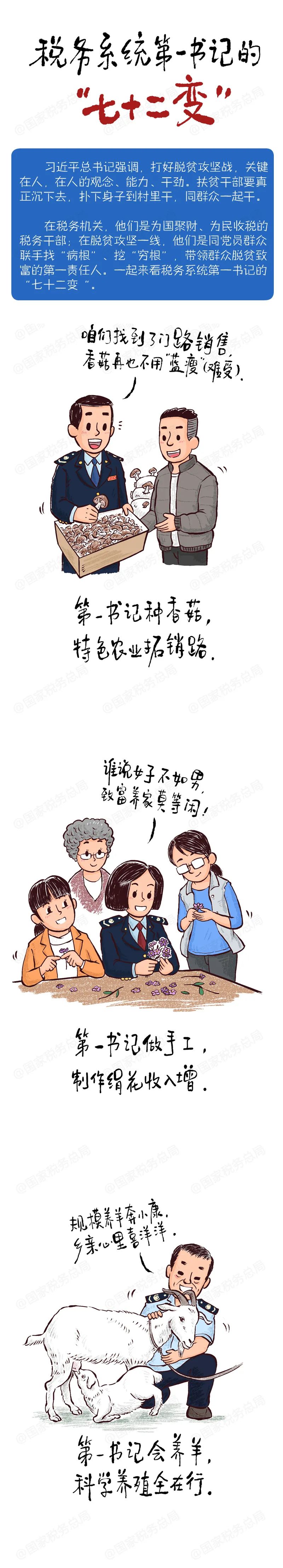 漫画|漫画丨税务系统第一书记的“七十二变”